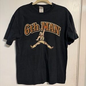 Gildan Black Wyoming 6th Man Graphic Tee
